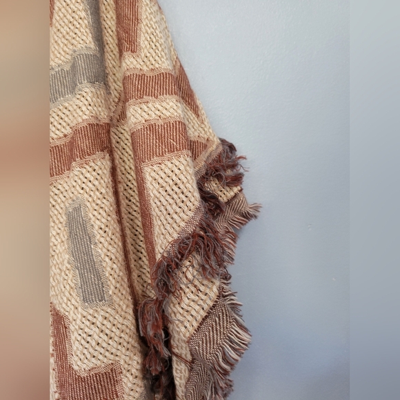 Lucky Brand Kimono Poncho Fringe Cardigan OS - Picture 3 of 7